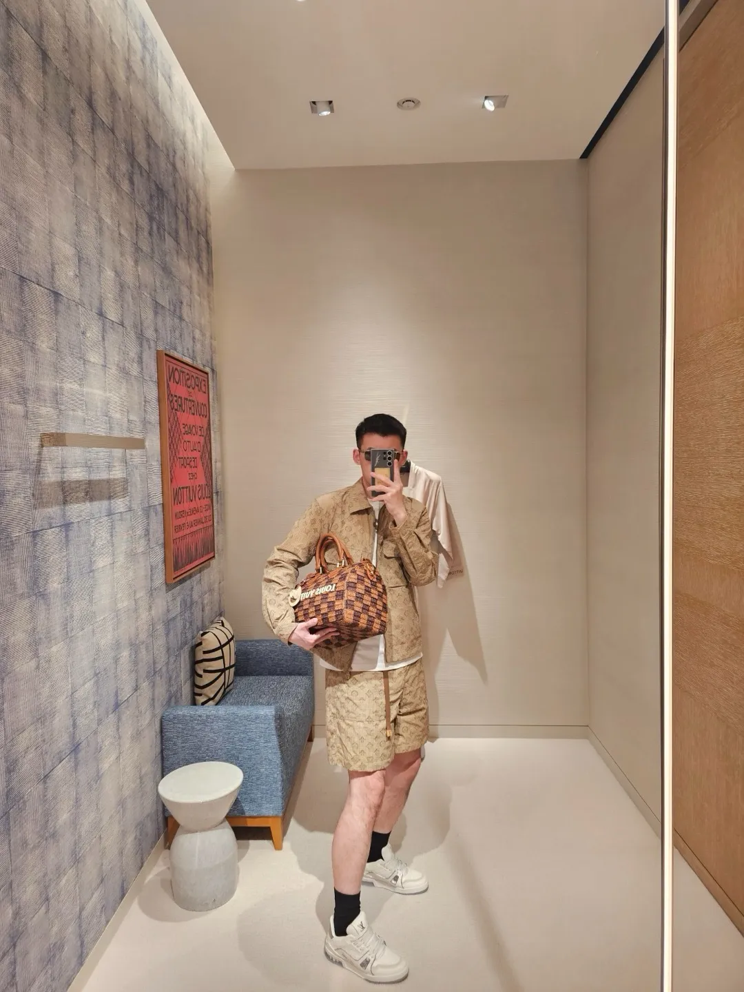 Louis Vuitton/Louis Vuitton old flower all over printed tear-resistant shirt jacket